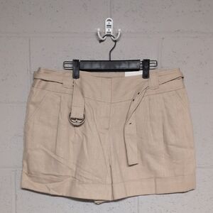 Apt. 9 Women's Beige Cargo Shorts Linen Blend, Size 14 NWT, Vacation Ready